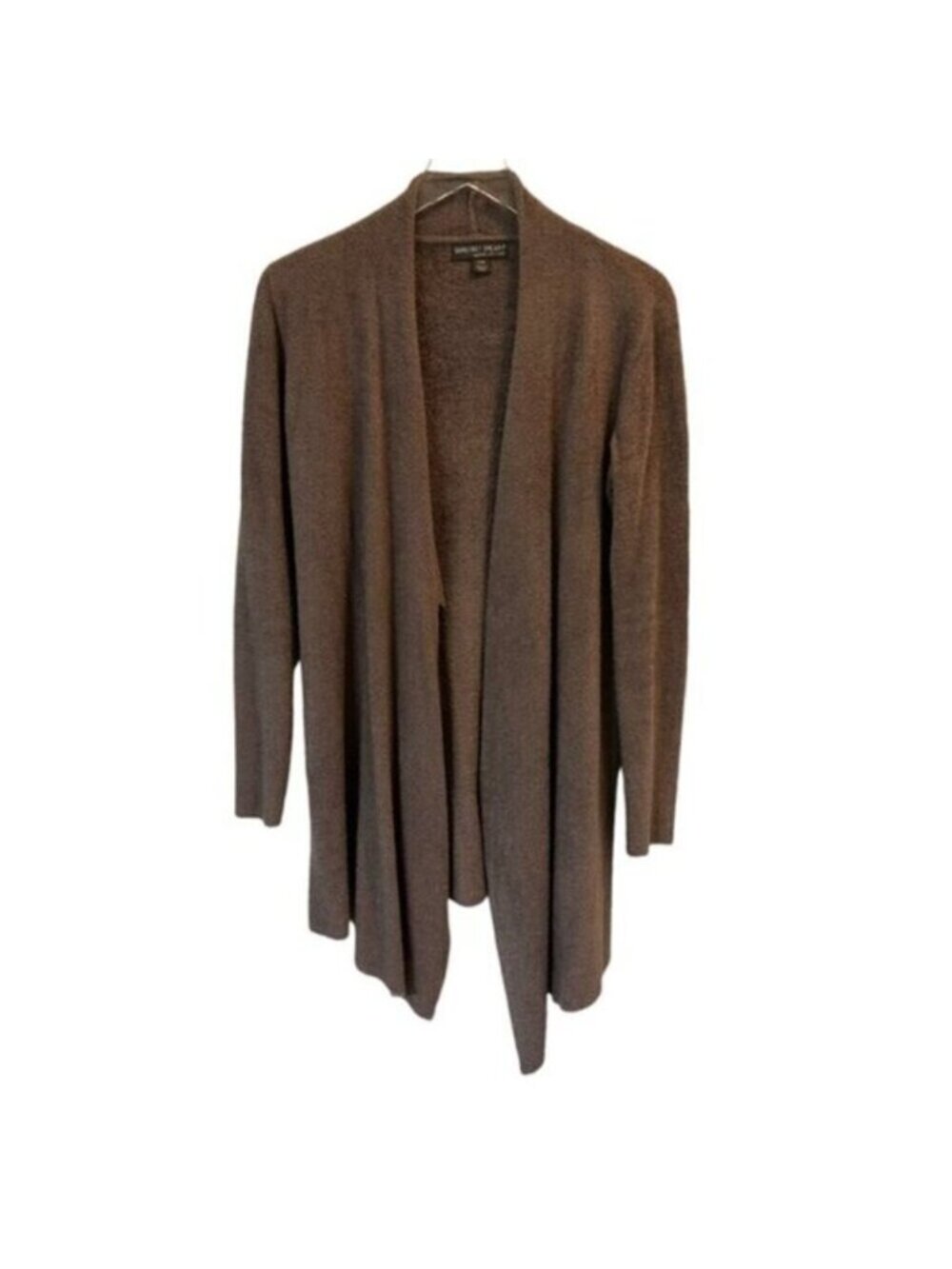 Barefoot Dreams | Taupe Open Waterfall Cardigan Sweater Size Small/Medium - Picture 2 of 9